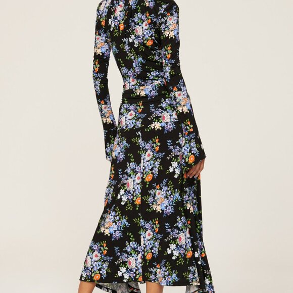 Paco Rabanne Black Floral Midi Dress, 34 - Picture 4 of 15